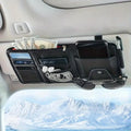 Premium Leather Car Sun Visor Organiser – Black